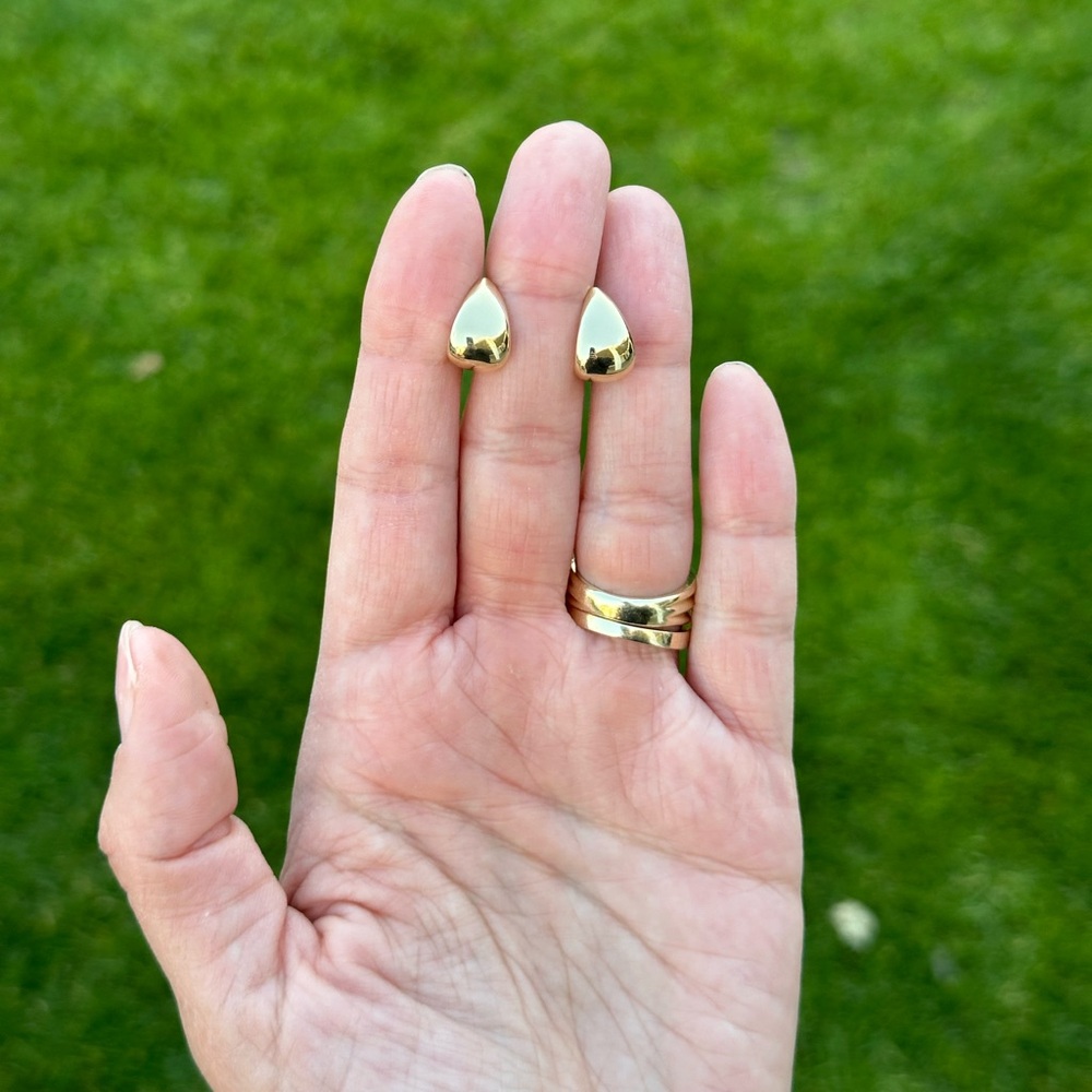 Teardrop Chunky 14k Earrings